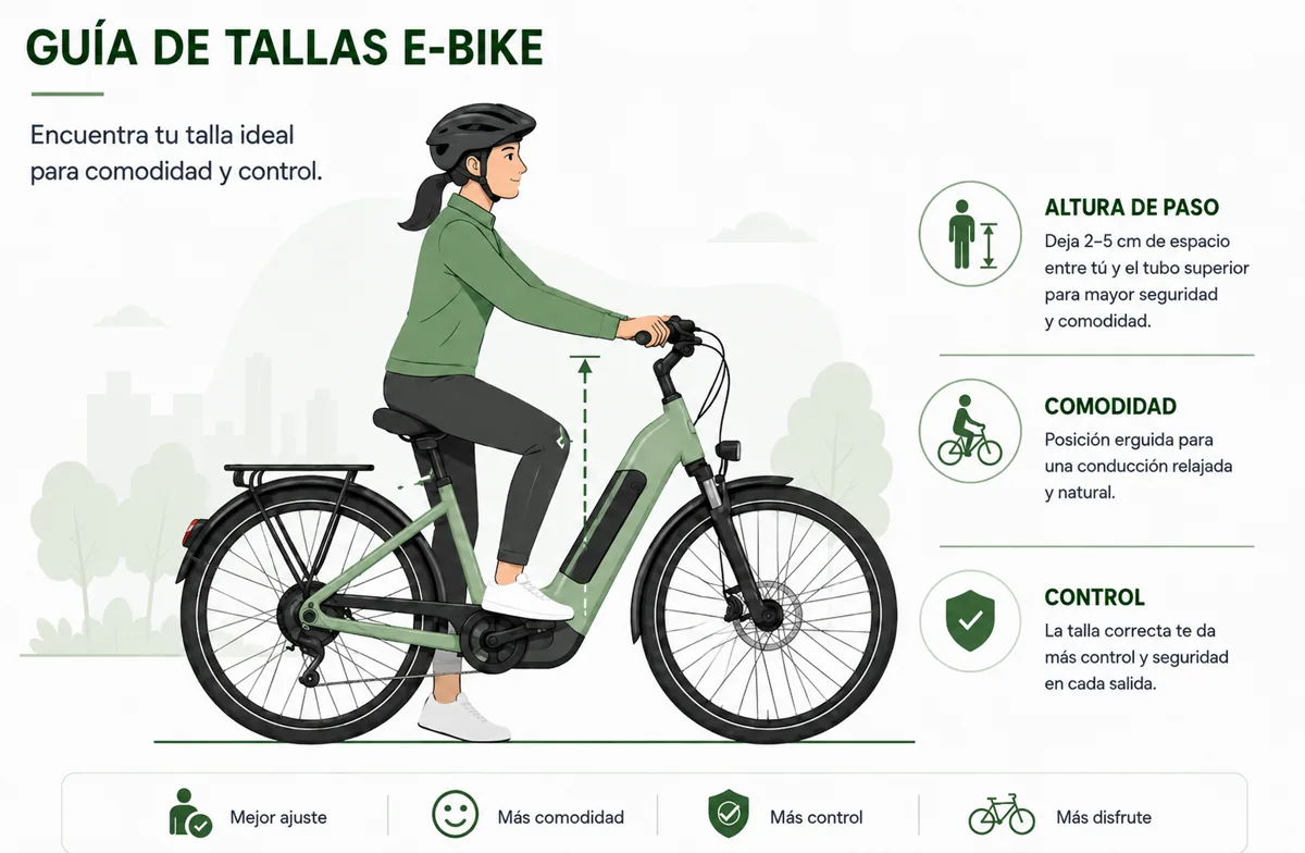 Guía talla e-bike: standover y posición de confort